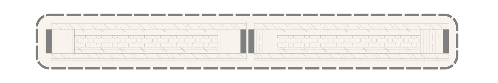 Wall panel profile strip drawing